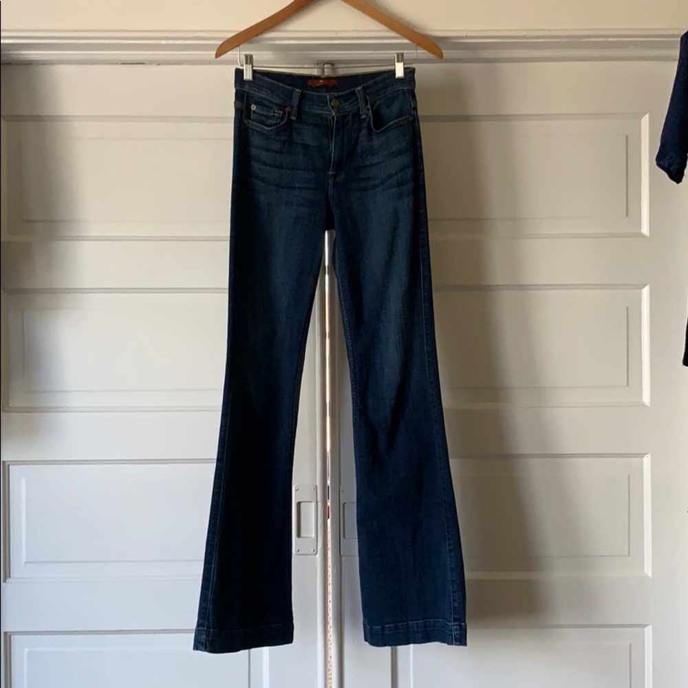 size 25, 7 for all mankind bellbottom jeans